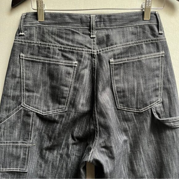 Oak + Fort wide leg carpenter utility denim jeans Sz M - Picture 7 of 16